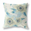 Palacedesigns 20 in. Sunflower Indoor & Outdoor Zippered Throw Pillow Beige & Yellow PA3094187